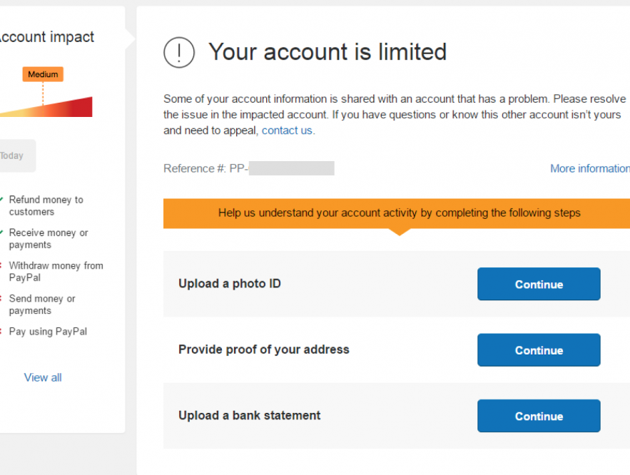 Penyebab, Akibat, Menghindari dan Solusi Paypal Limited Access