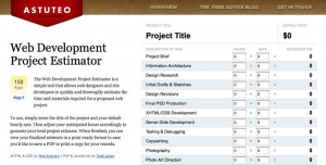 web development project estimator