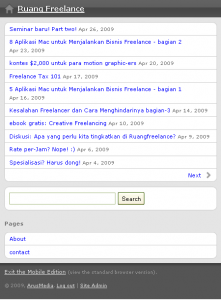 Blog ruangfreelance dari blackberry