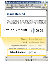 paypal refund