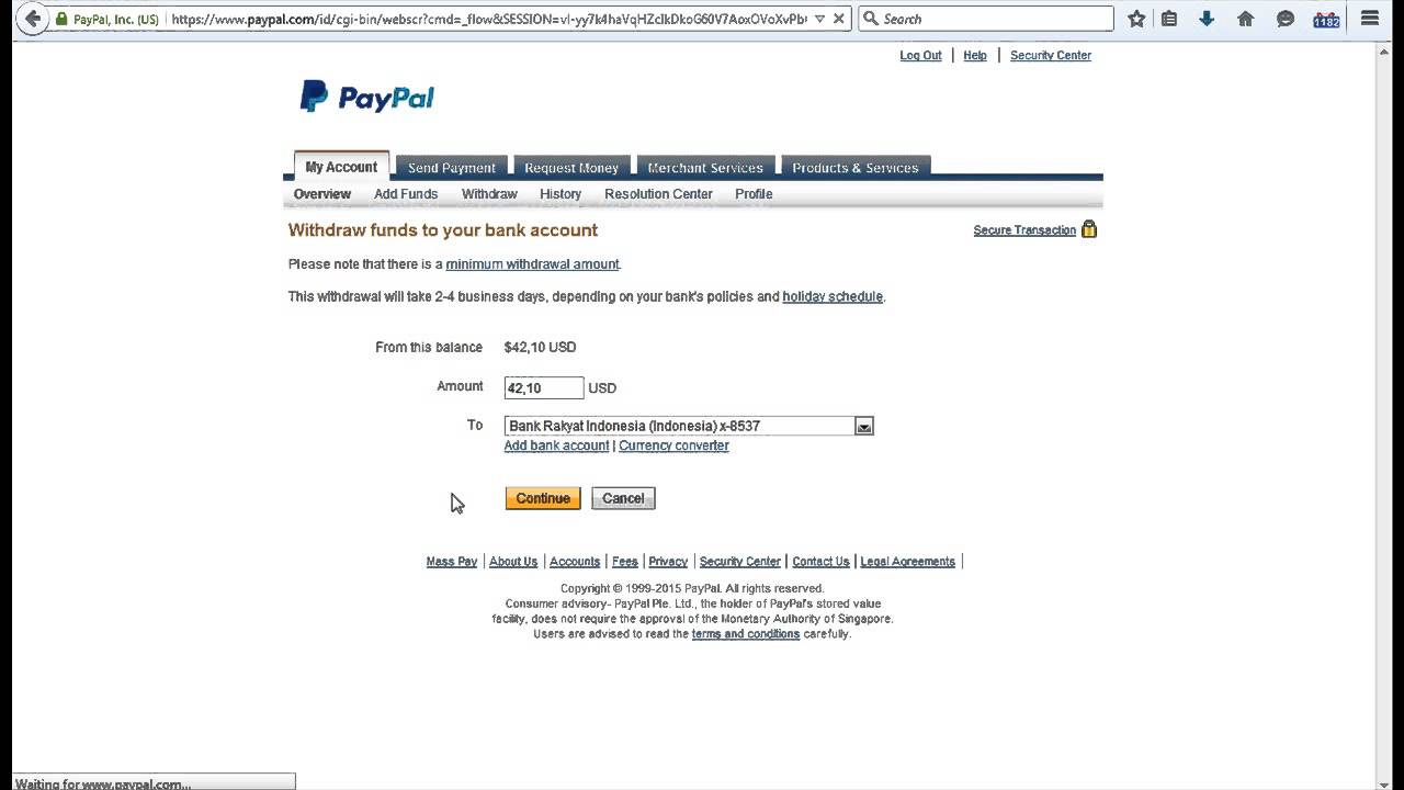 Persiapan untuk withdrawal dari Main Balance PayPal: - Bagaimana Proses Pembayaran Dari 99designs - youtube.com Persiapan untuk withdrawal dari Main Balance PayPal: - Bagaimana Proses Pembayaran Dari 99designs - youtube.com