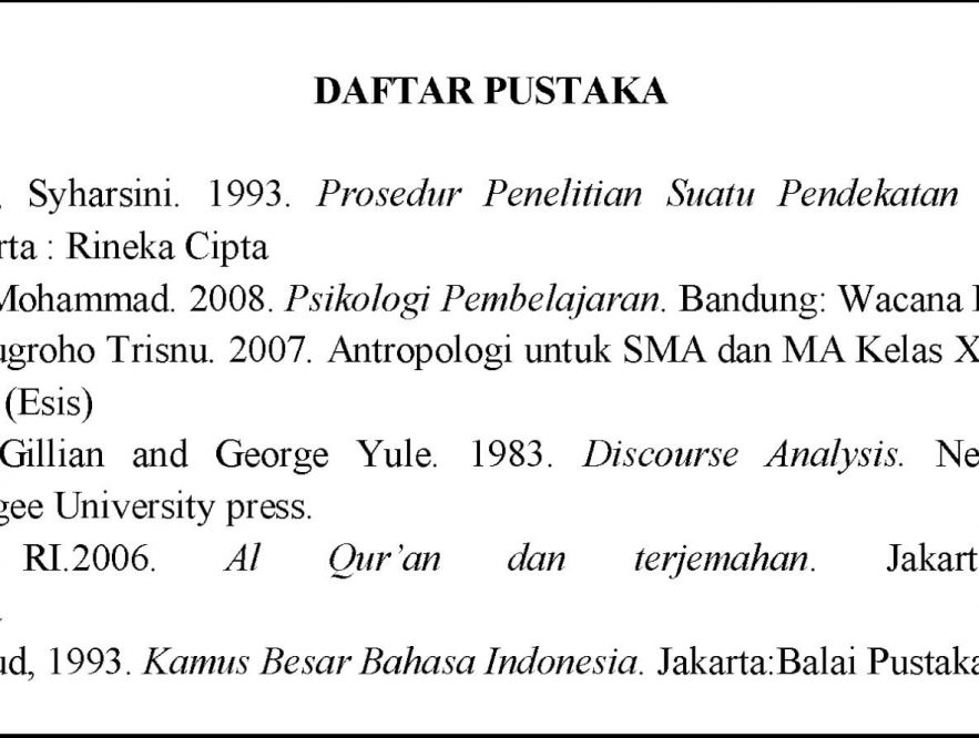 Daftar Pustaka - 5 Tips Cerdas Cara Membuat Laporan Kegiatan yang Baik - davidadinugroho.wordpress.com