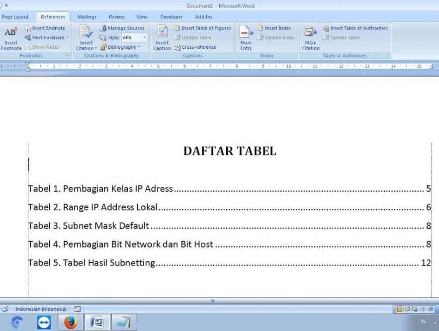 Daftar Tabel - 5 Tips Cerdas Cara Membuat Laporan Kegiatan yang Baik - youtube.com